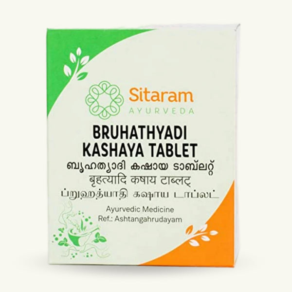 Sitaram Ayurveda, Bruhathyadi Kashayam comprimés, 50 comprimés, complement ayurvedique