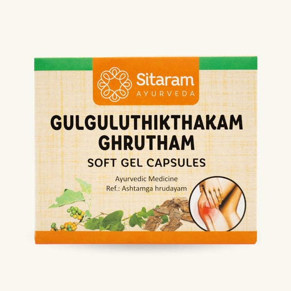 Sitaram Ayurveda, Gulgulu Thiktakam Ghrutham gélules molles, 100 gélules, complement ayurvedique