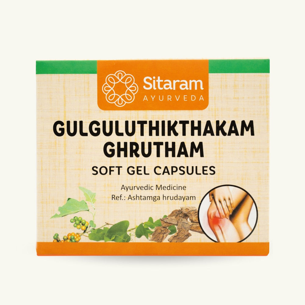 Sitaram Ayurveda, Gulgulu Thiktakam Ghrutham gélules molles, 100 gélules, complement ayurvedique