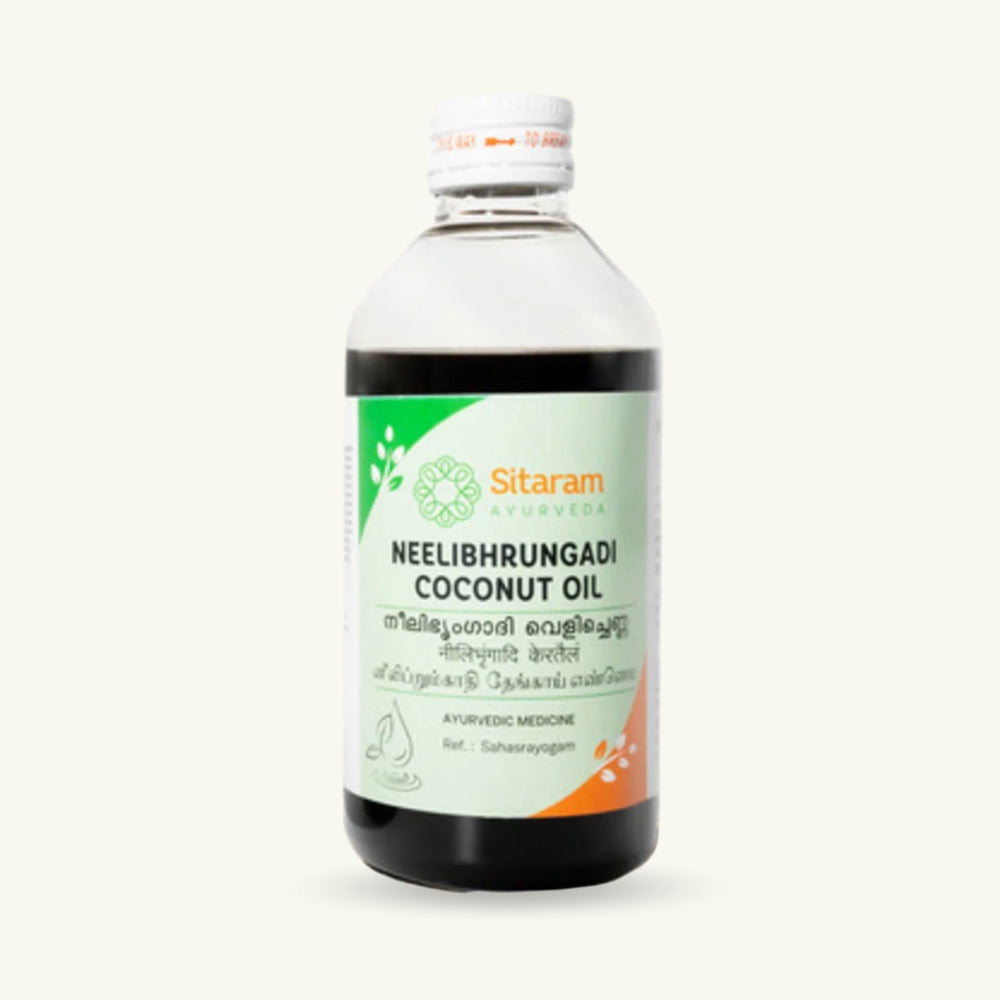 Sitaram Ayurveda, Neelibringadi huile de coco, 200 ml, preparation ayurvedique classique