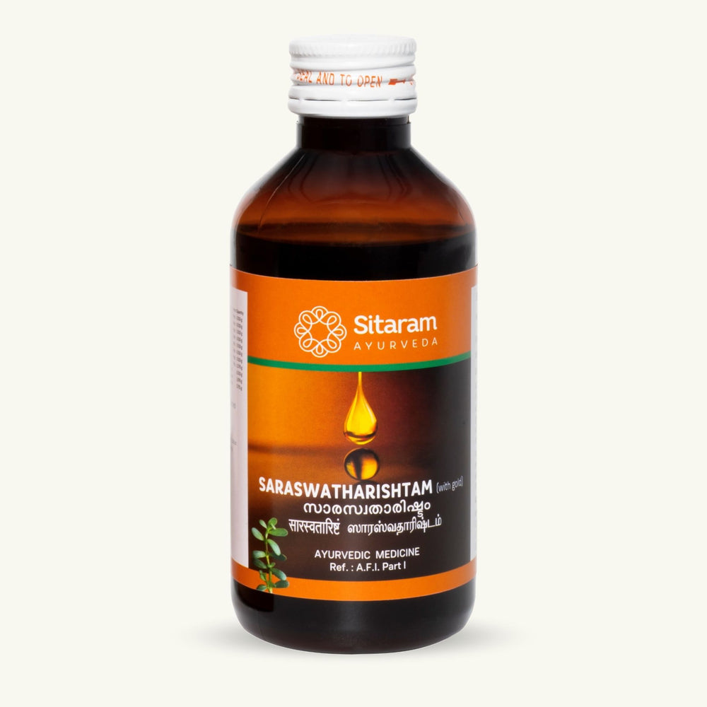 Sitaram Ayurveda, Saraswatharishtham, ayurvedisches Nahrungserganzungsmittel
