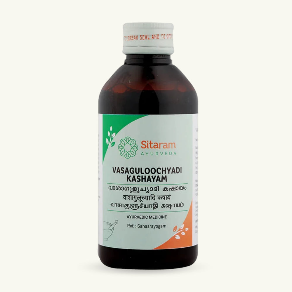 Sitaram Ayurveda, Vasaguloochyadi Kashayam, 200 ml, complement ayurvedique