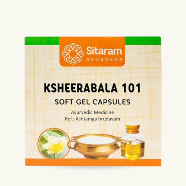 Sitaram Ayurveda, Ksheerabala 101 gélules molles, 100 gélules, complement ayurvedique