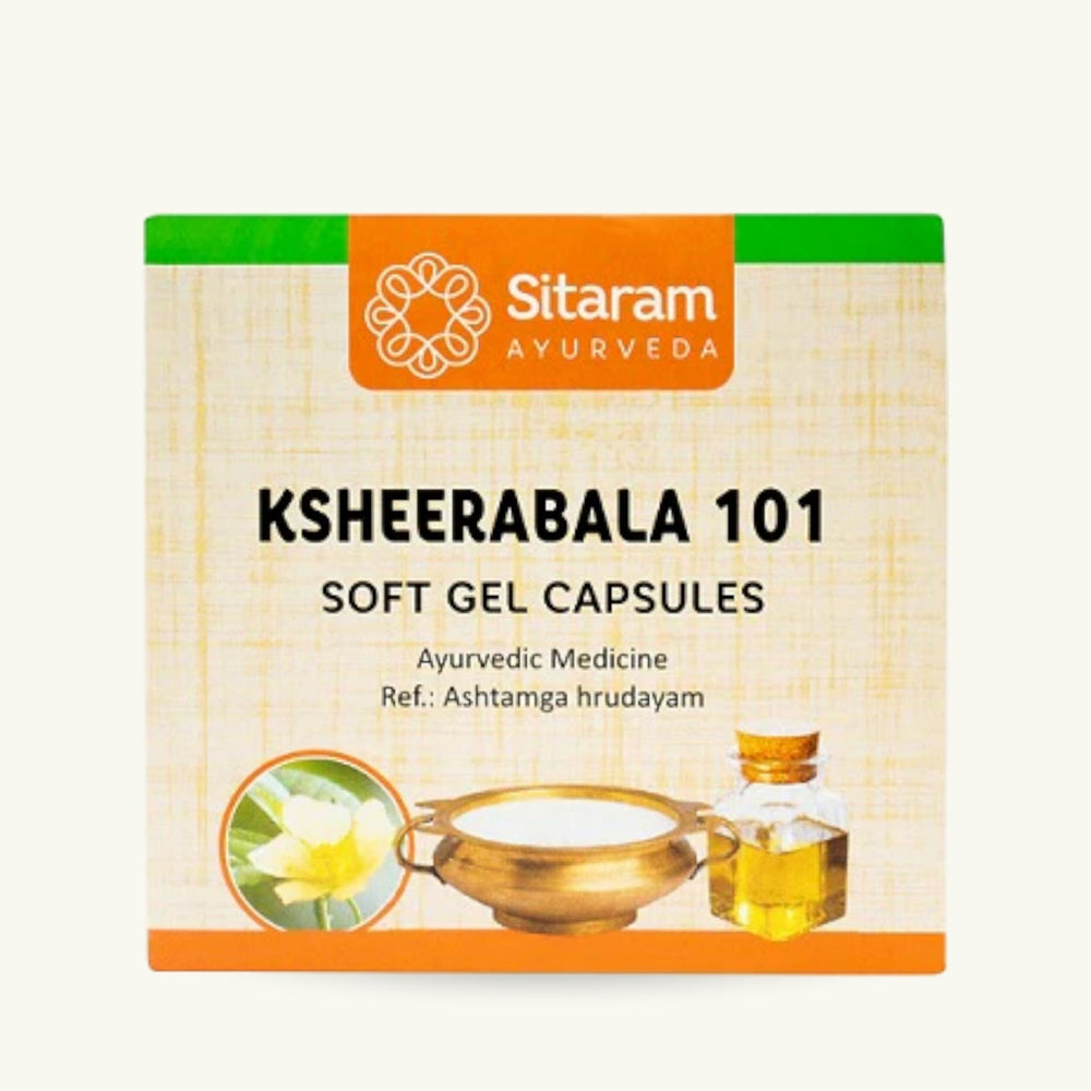 Sitaram Ayurveda, Ksheerabala 101 gélules molles, 100 gélules, complement ayurvedique